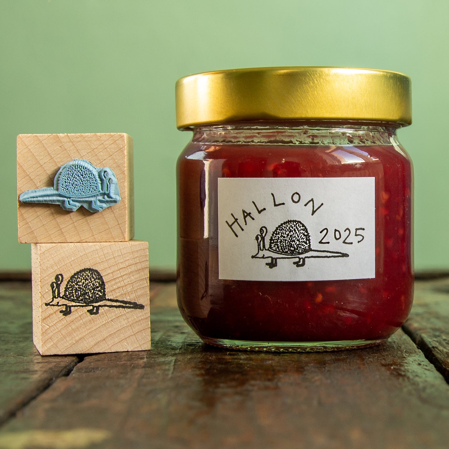 Schnigel Stempel aus Buchenholz