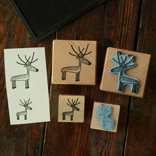 Ruben Rentier Stempel aus Buchenholz