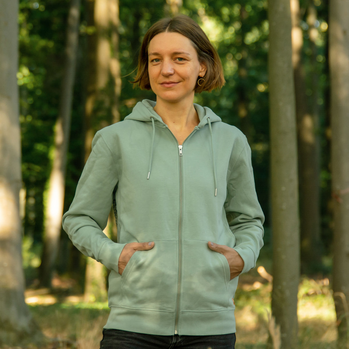 Birken Kapuzenjacke unisex in aloe XS-XXL
