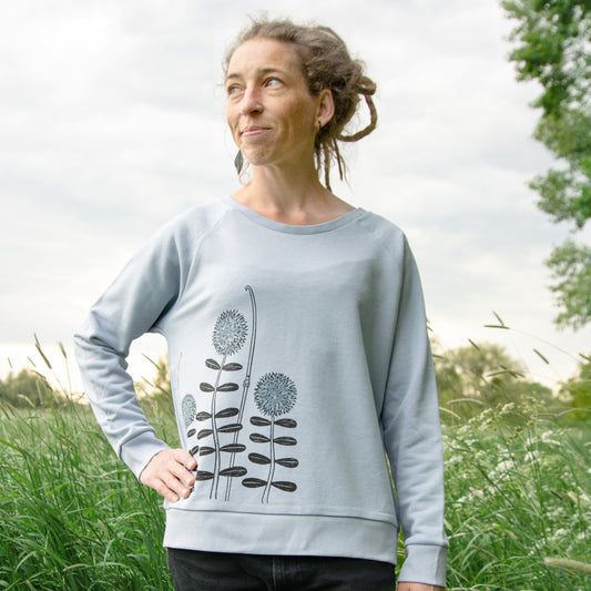 Waldblumen Pulli in serene blue S-XXL