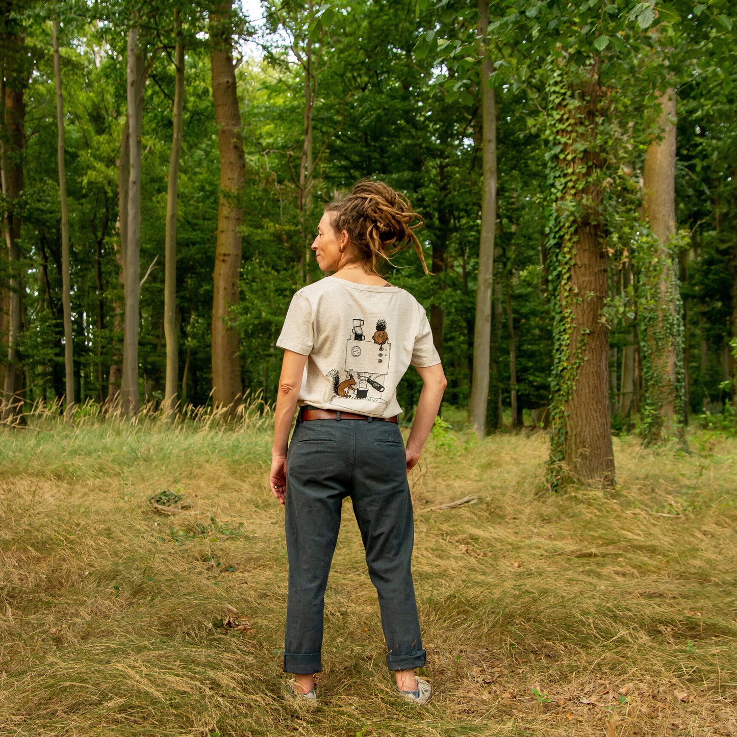 Kaffeehörnchen T-Shirt in eco-heather XS- XXL