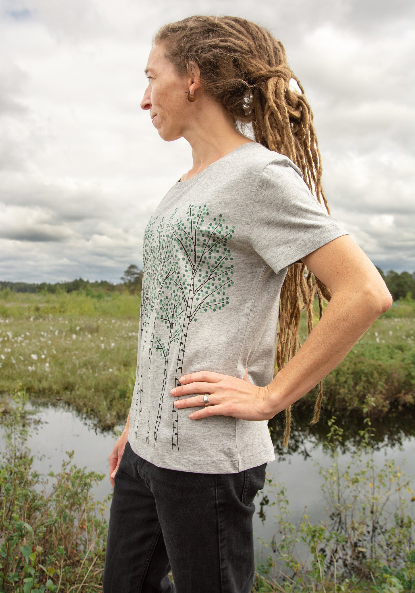 Birken T-Shirt in heather grey XS-XXL