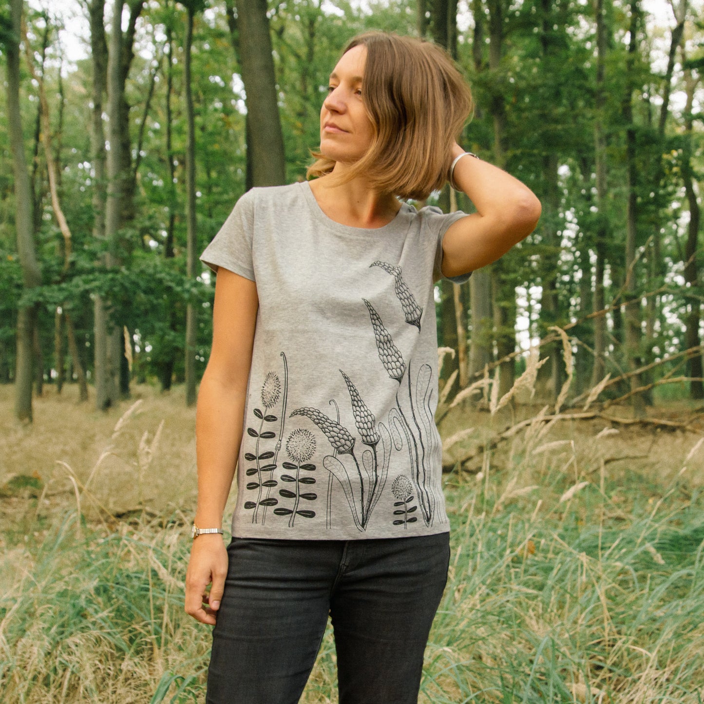 Waldwiese T-Shirt in heather grey XS-XXL