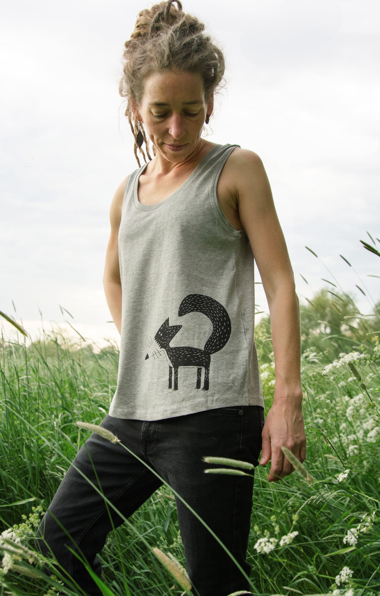 Franzi Fuchs Tank-Top in heather grey XS-XXL