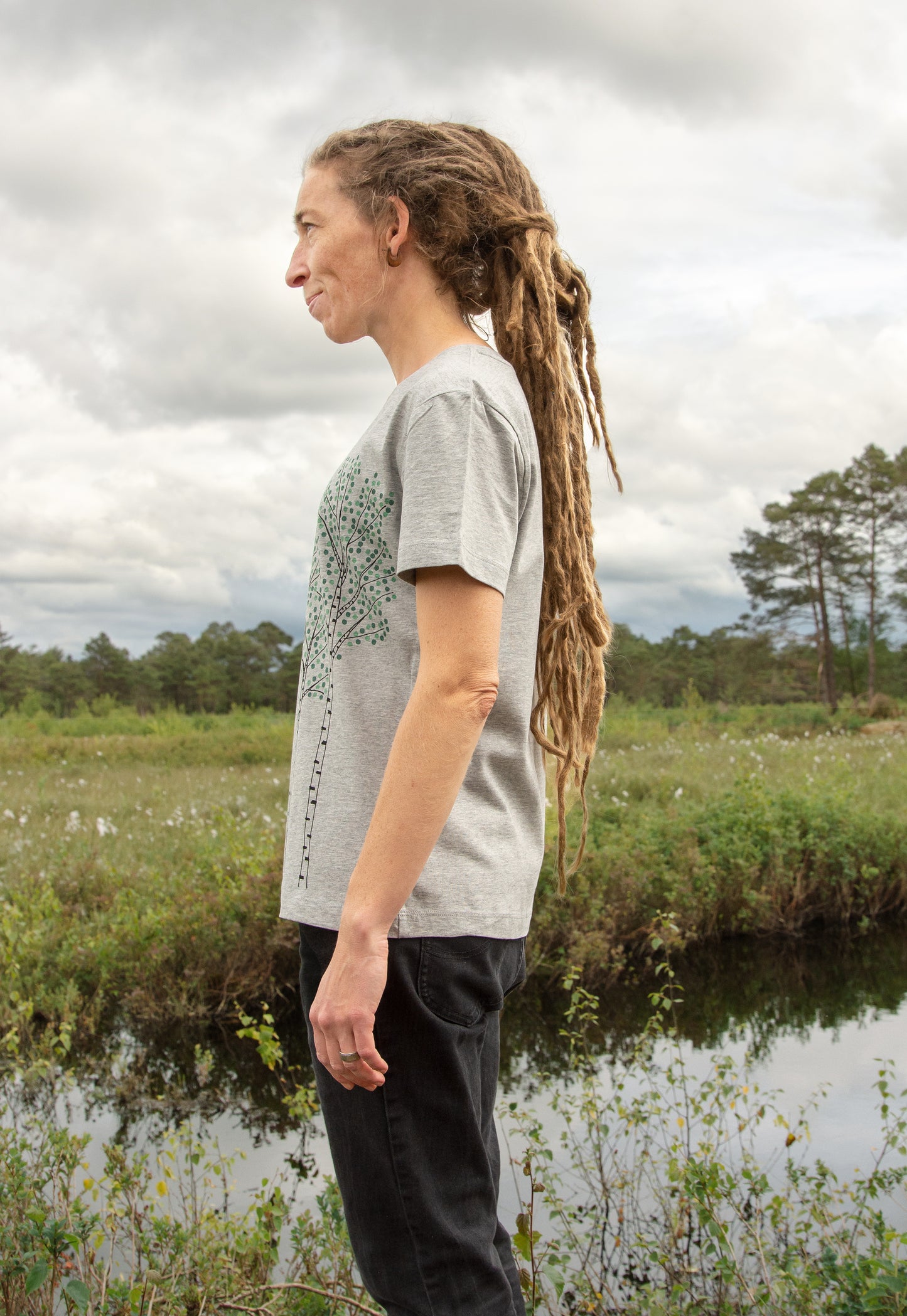 Birken T-Shirt in heather grey XS-XXL