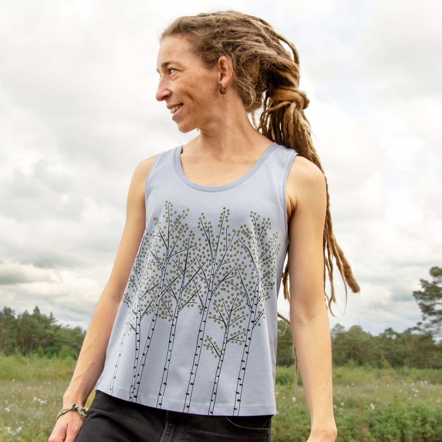 Birken Tank-Top in serene blue XS-XXL