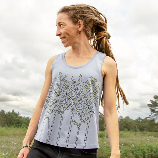 Birken Tank-Top in serene blue XS-XXL