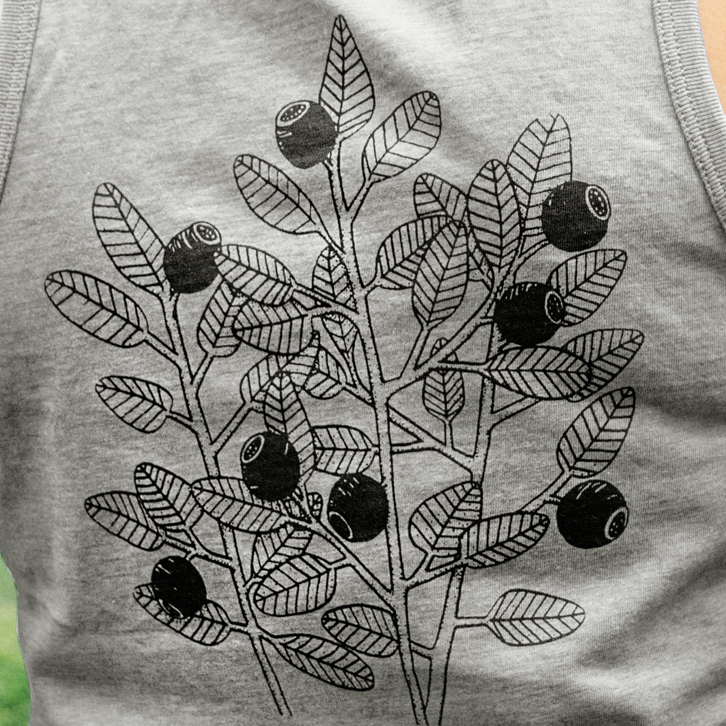 Blaubeer Tank-Top in heather grey S-XL