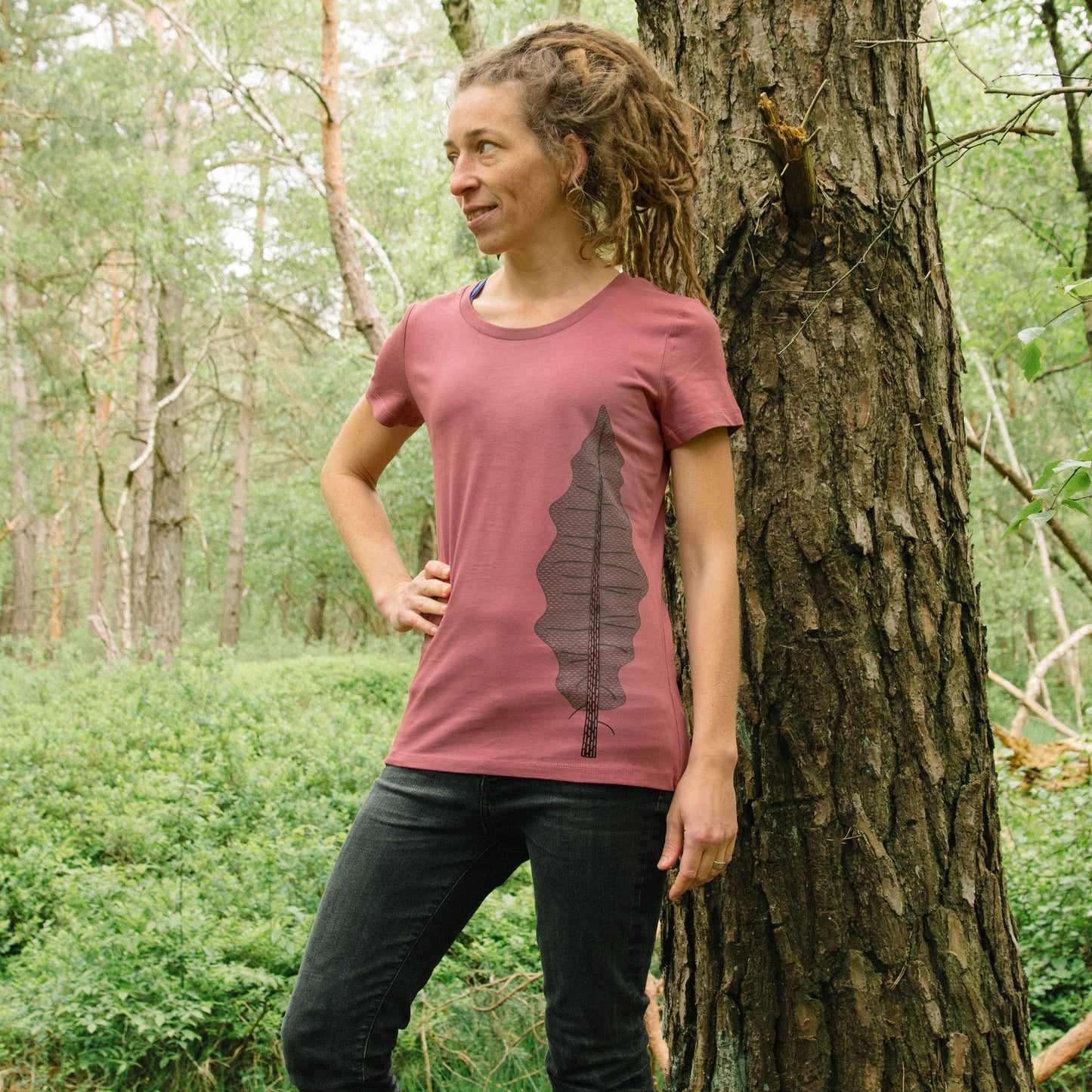 Tanne T-Shirt in hibiscus rose XS-XXL