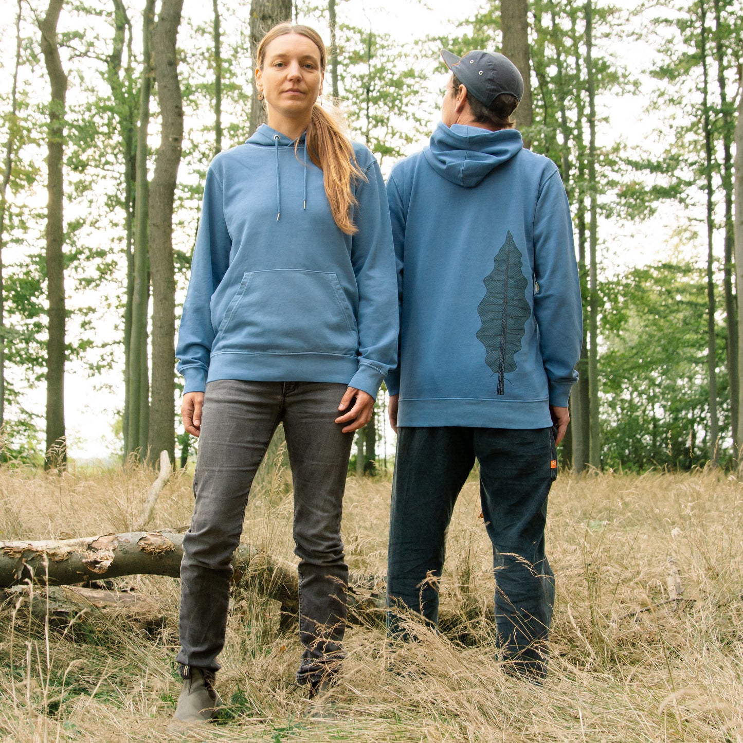 Tanne Hoodie unisex in blau S