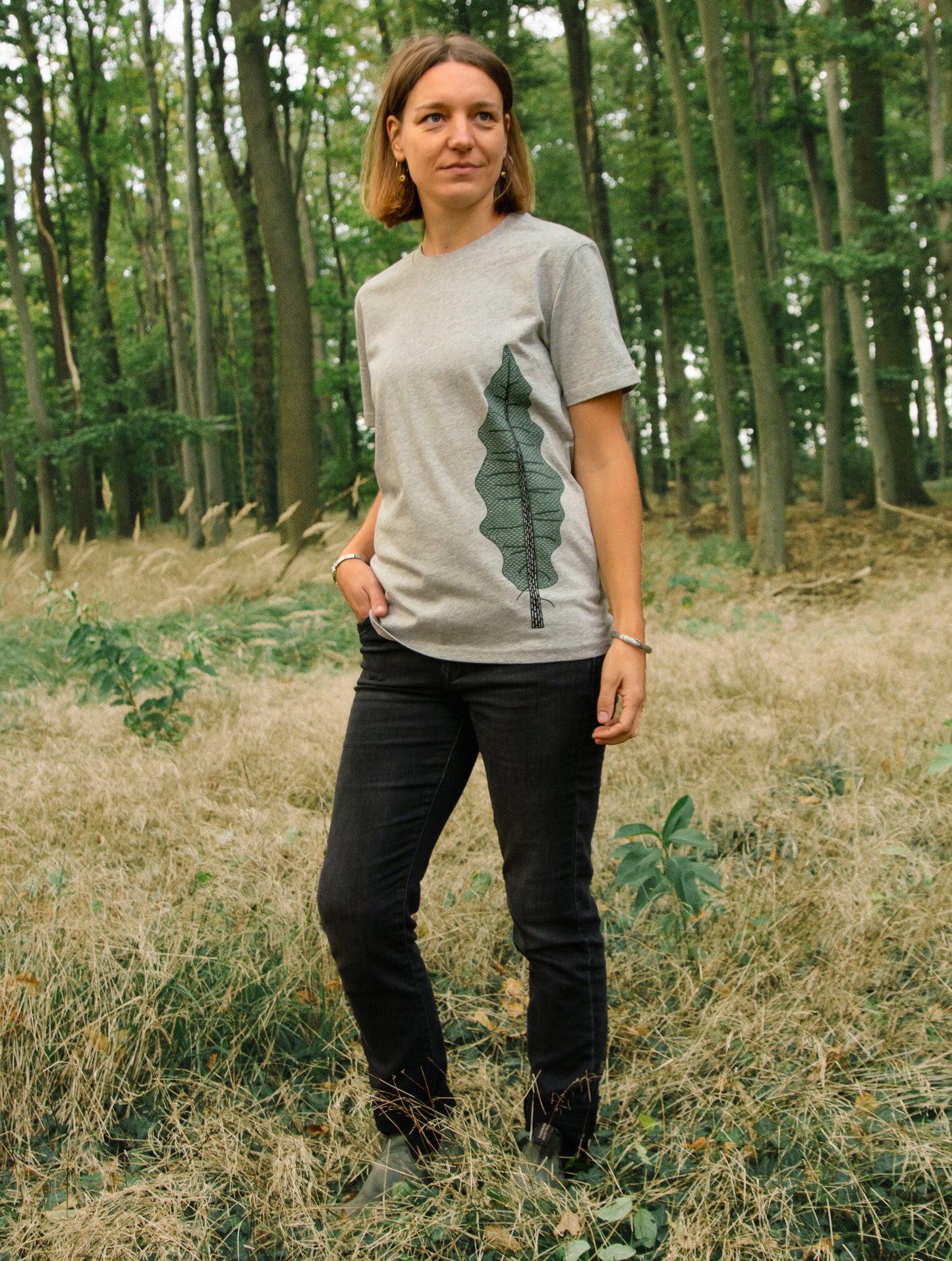 Tanne T-Shirt unisex in heather grey XS-XXL