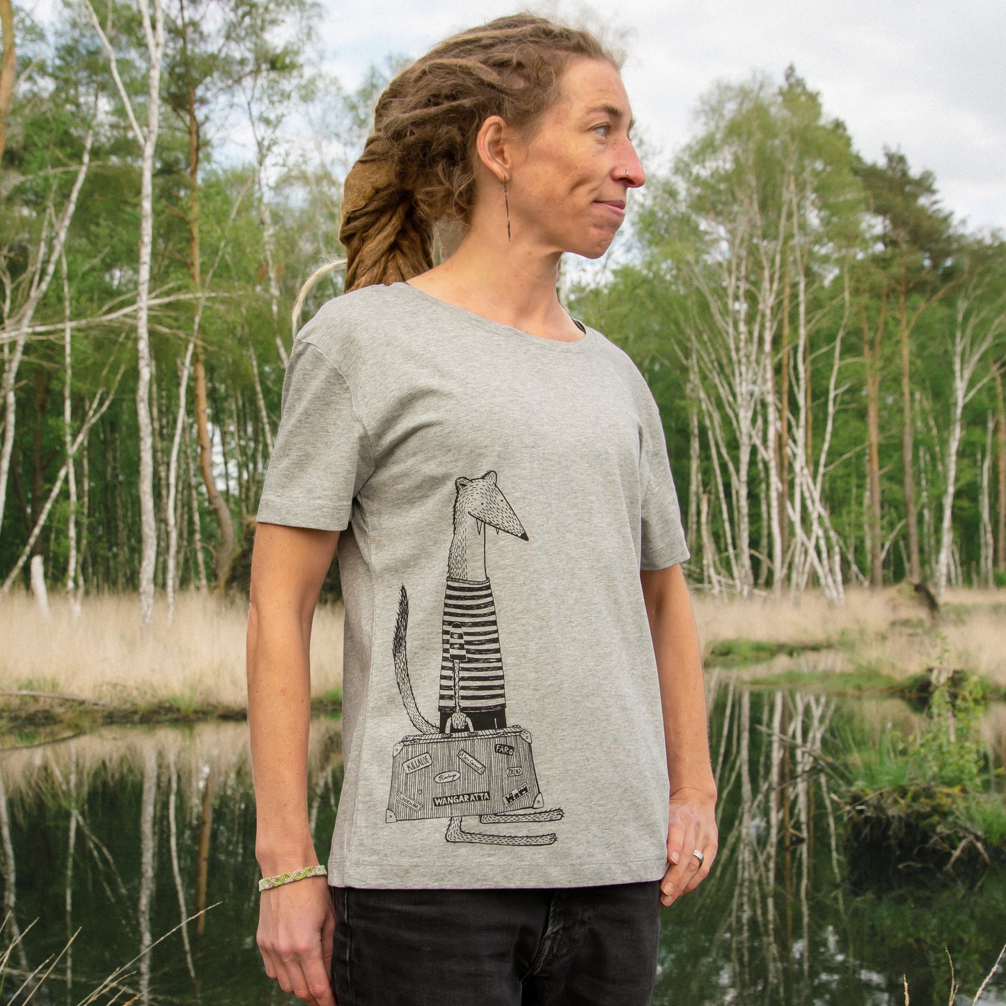 Reisewiesel T-Shirt in heather grey XS-XXL