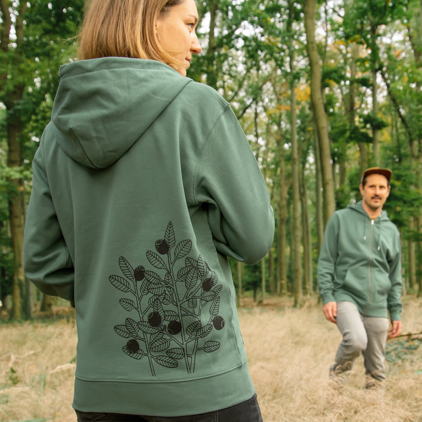 Blaubeer Kapuzenjacke unisex in green bay XXS-XXL