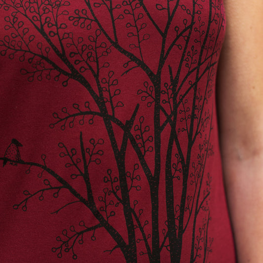 Erle mit Elster Tank-Top in burgundy M-XL