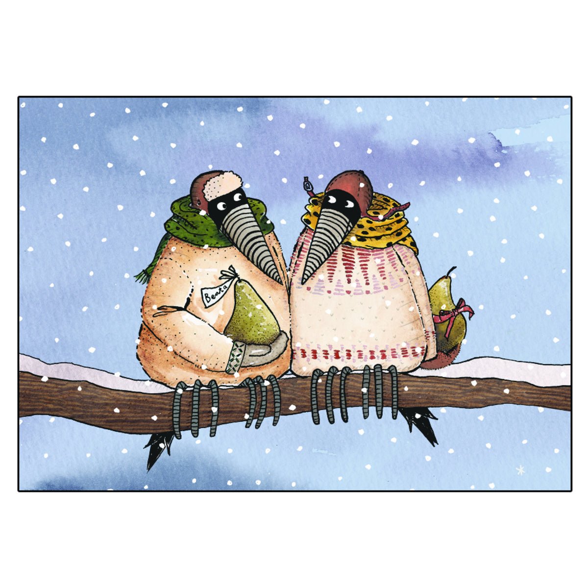 Winterbirne Postkarte