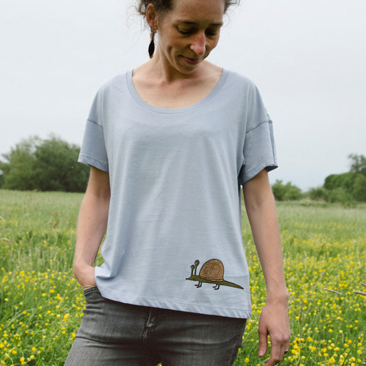 Schnigel T-Shirt in serene blue XS-XL