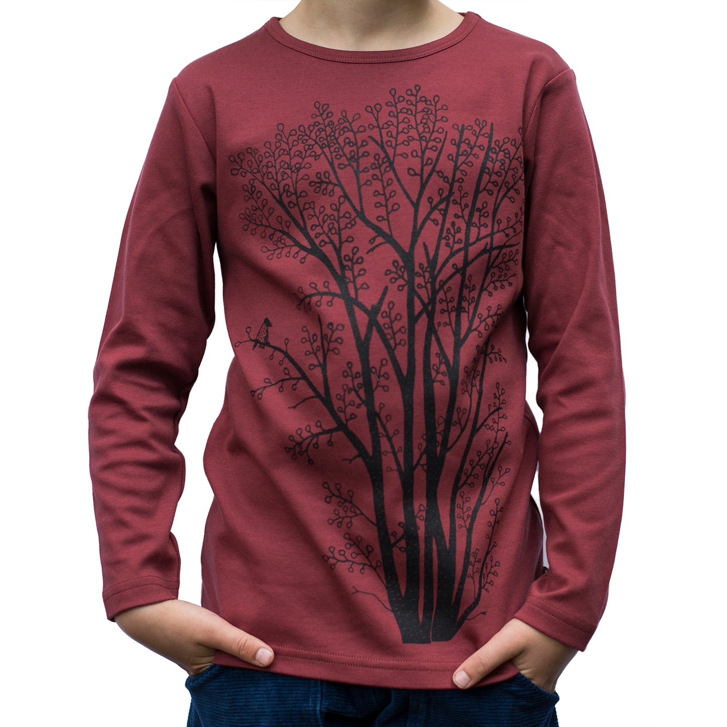 Erle mit Elster Langarmshirt  in apple butter 98/104