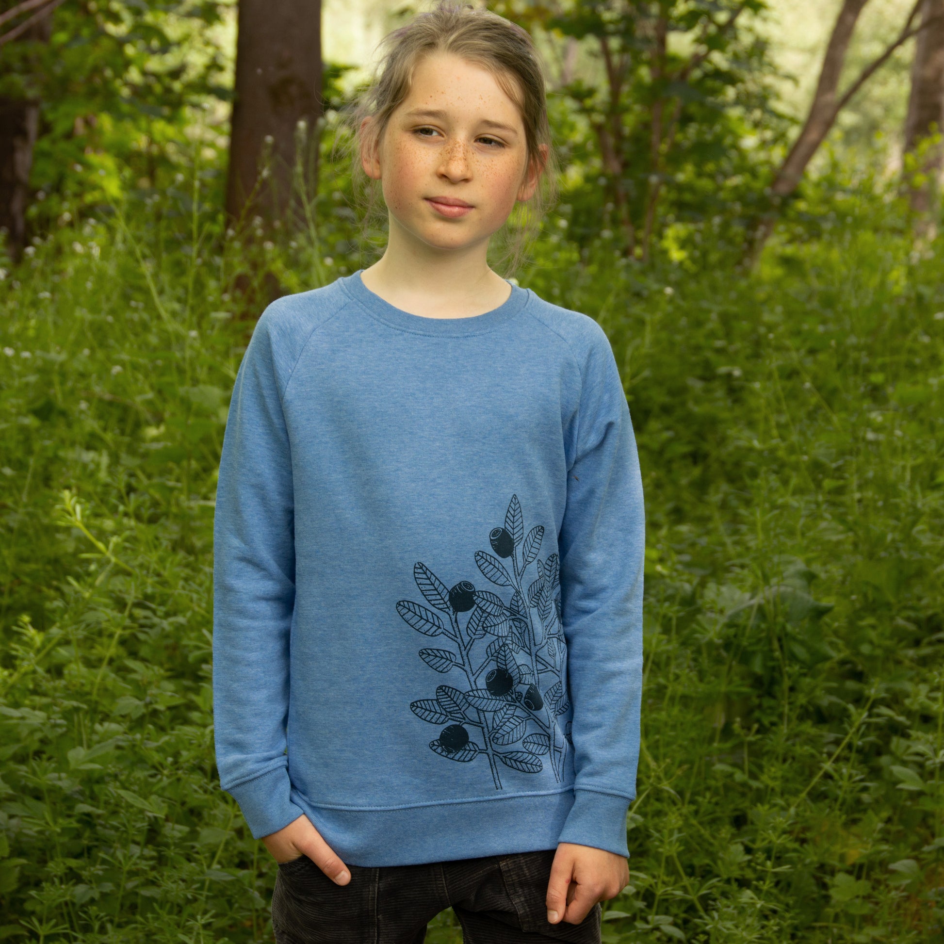 Kinder-Pullover-Blaubeeren