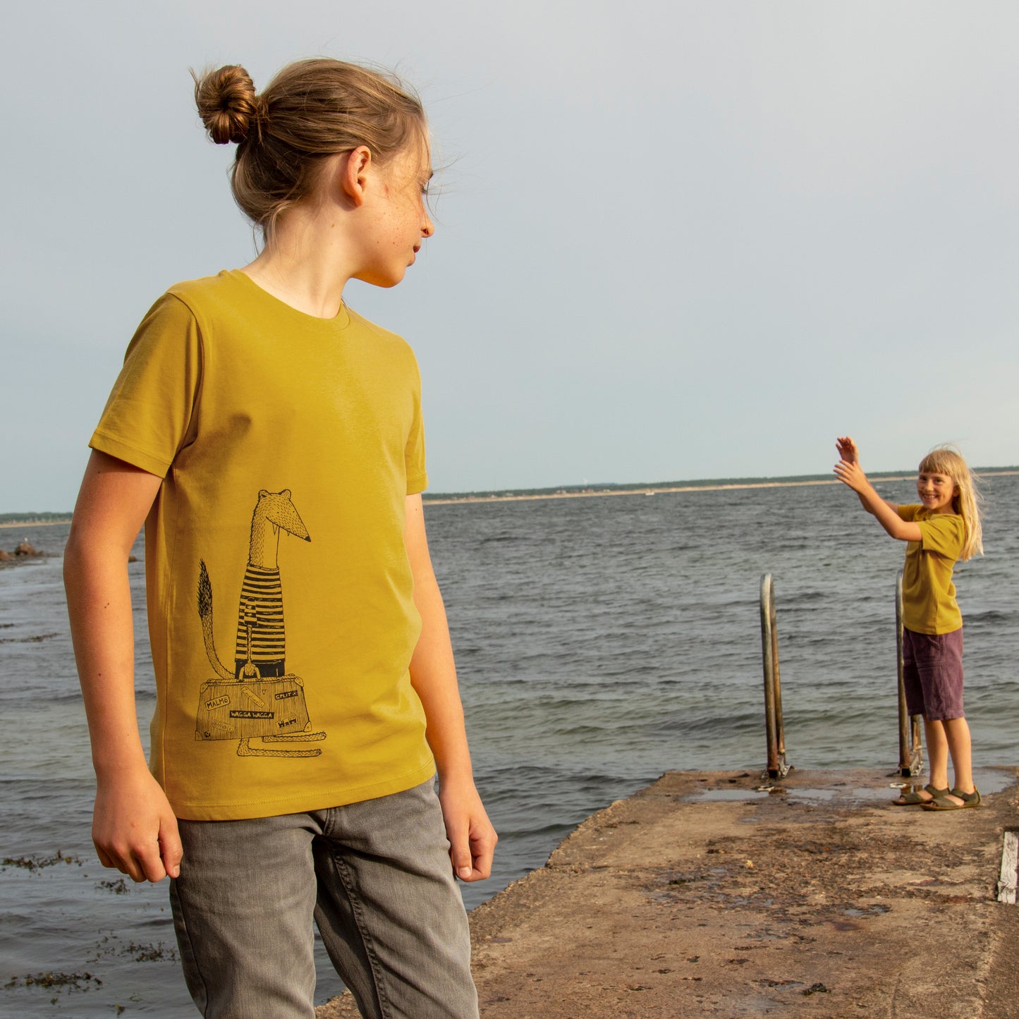 Reisewiesel T-Shirt in ochre