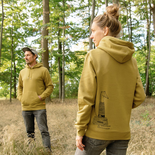 Reisewiesel Hoodie unisex in olive oil XS, S