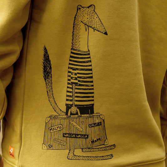 Reisewiesel Hoodie unisex in olive oil XS, S