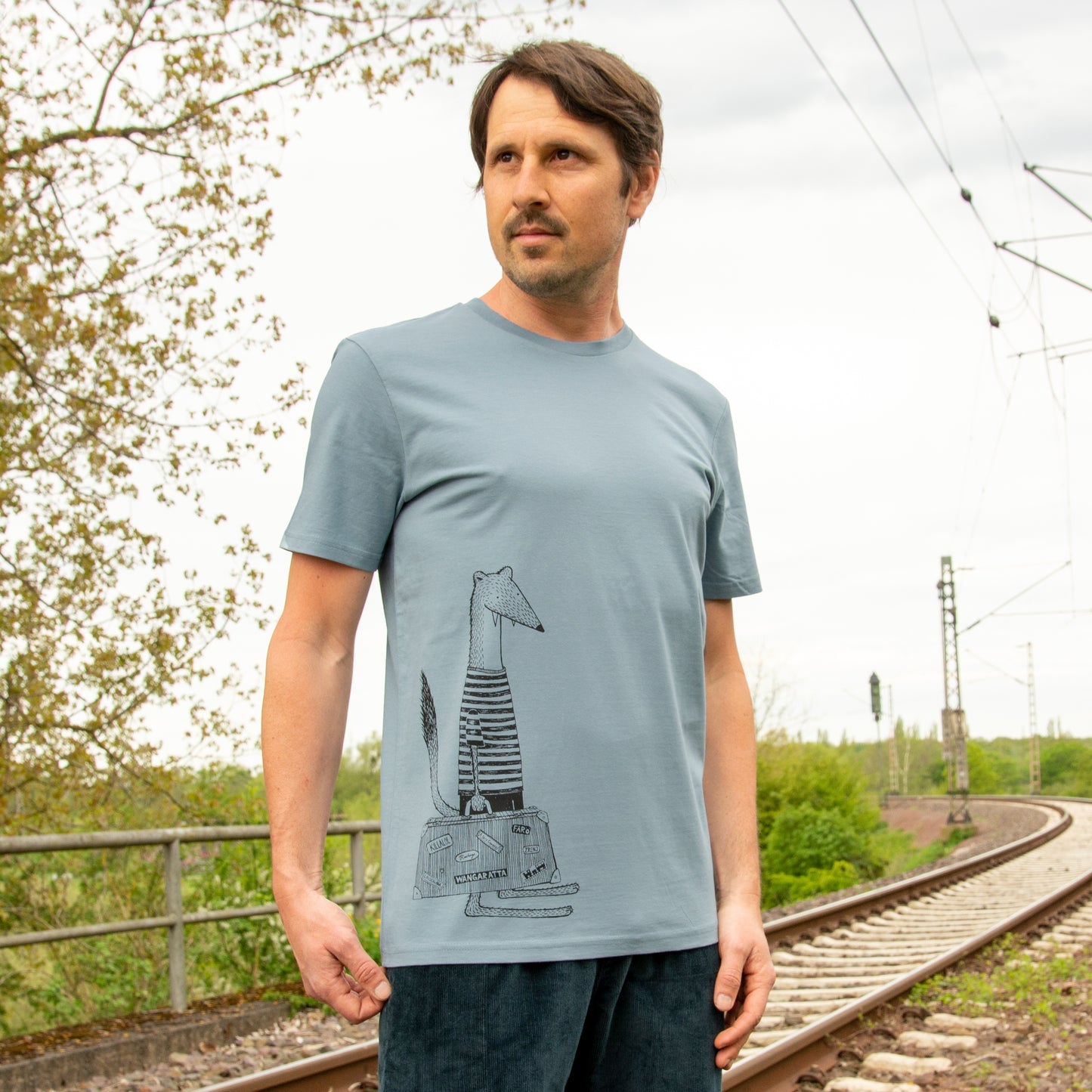Reisewiesel T-Shirt in citadel blue S