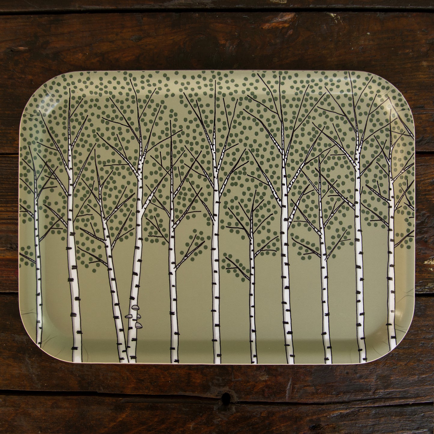 Birken, kleines Tablett 27x20cm