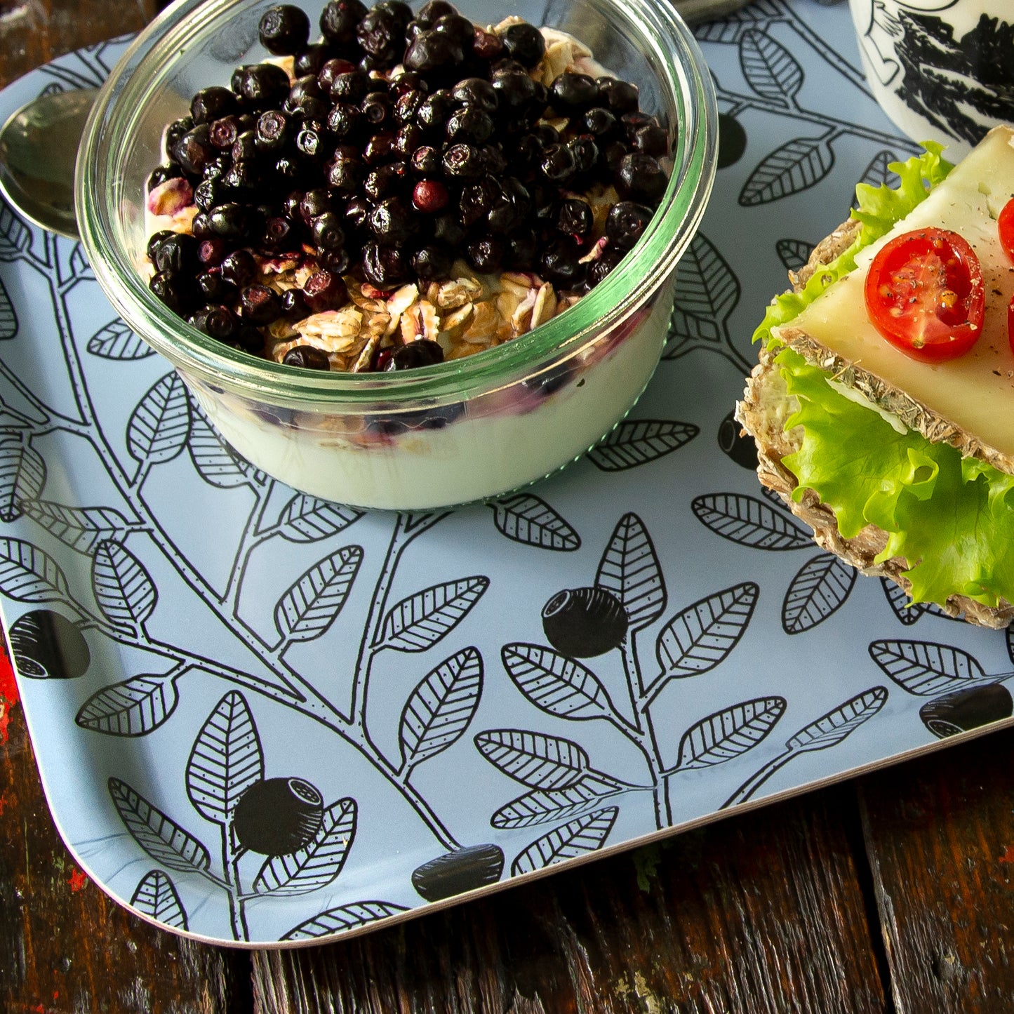 Blaubeere, kleines Tablett 27x20cm