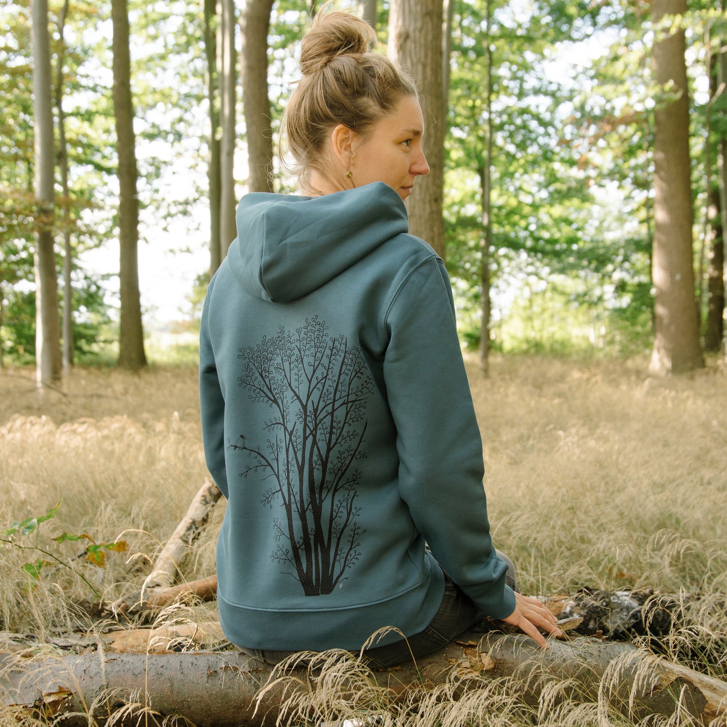 Erle mit Elster Kapuzenjacke unisex in stargazer XXS-XXL