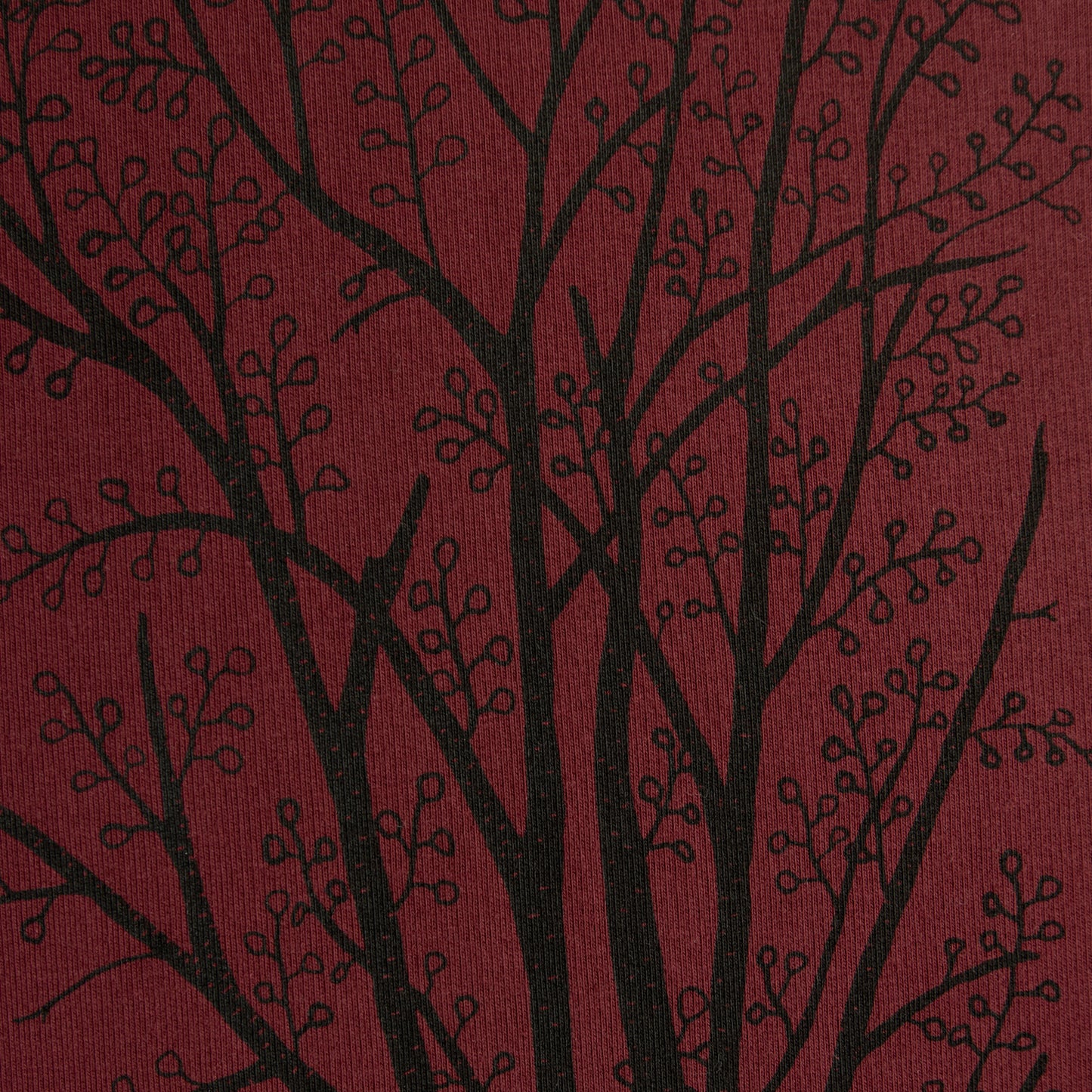 Erle mit Elster Kapuzenjacke unisex in burgundy XXS-XXL