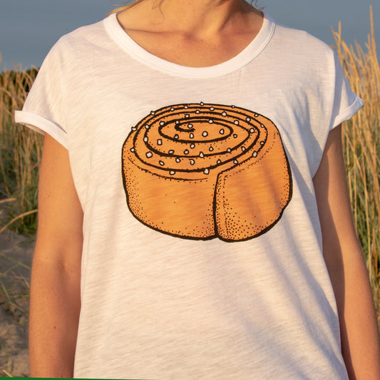 Zimtschnecken T-Shirt in weiß XS-L