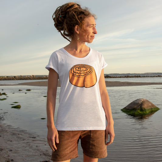 Zimtschnecken T-Shirt in weiß XS-L