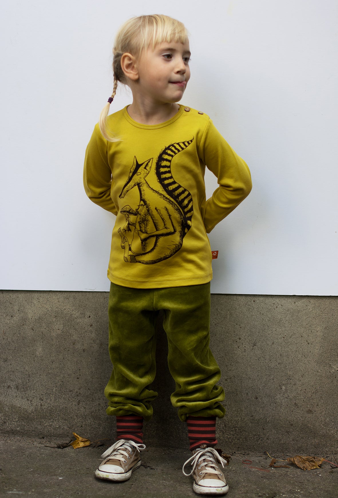 Duchs Langarmshirt  in antique moss