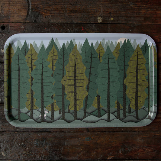 Tannenwald, großes Tablett 53x32cm