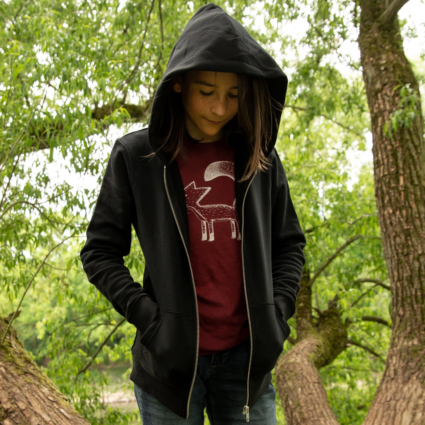 hoodie schwarz mädchen