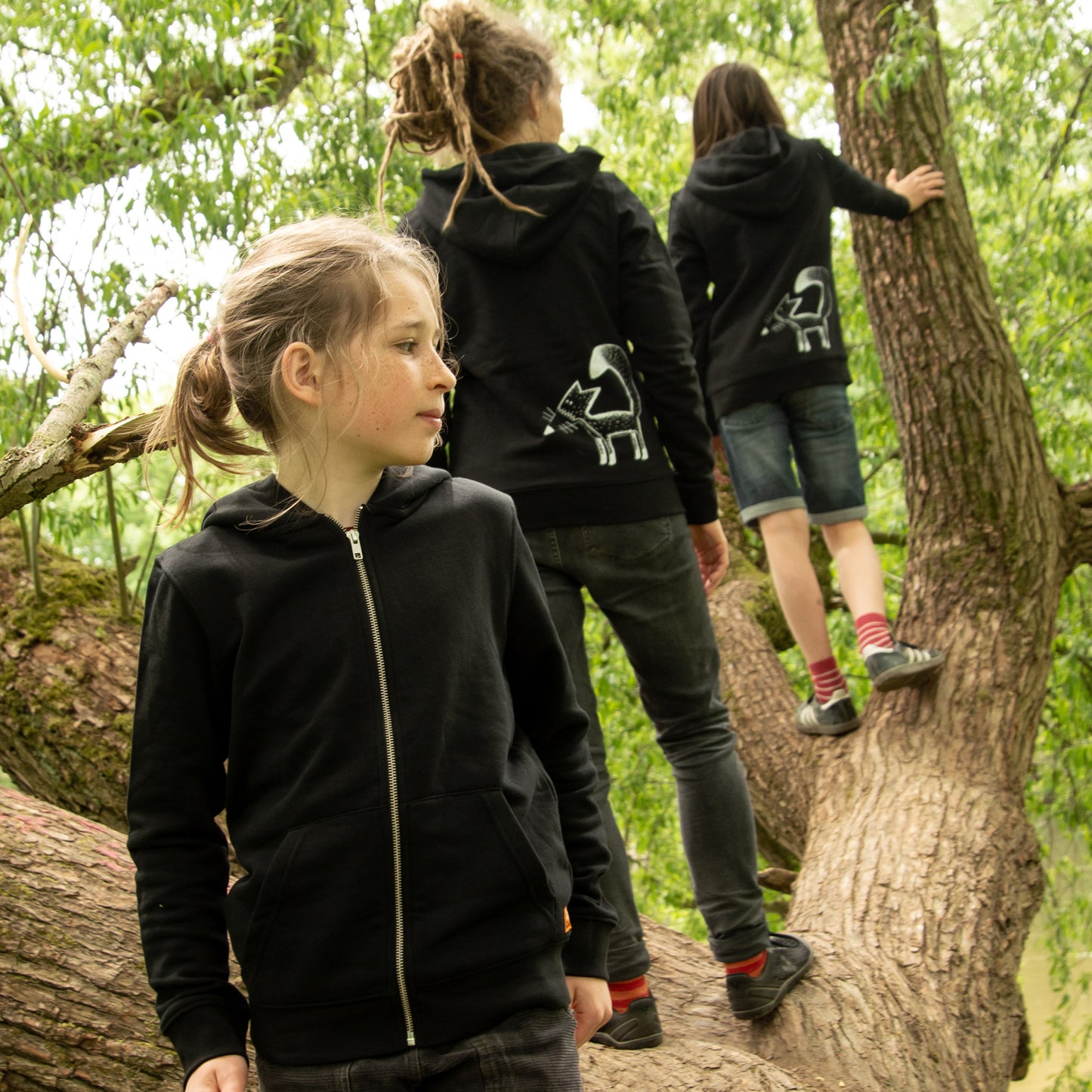 Sweatjacke schwarz Kinder