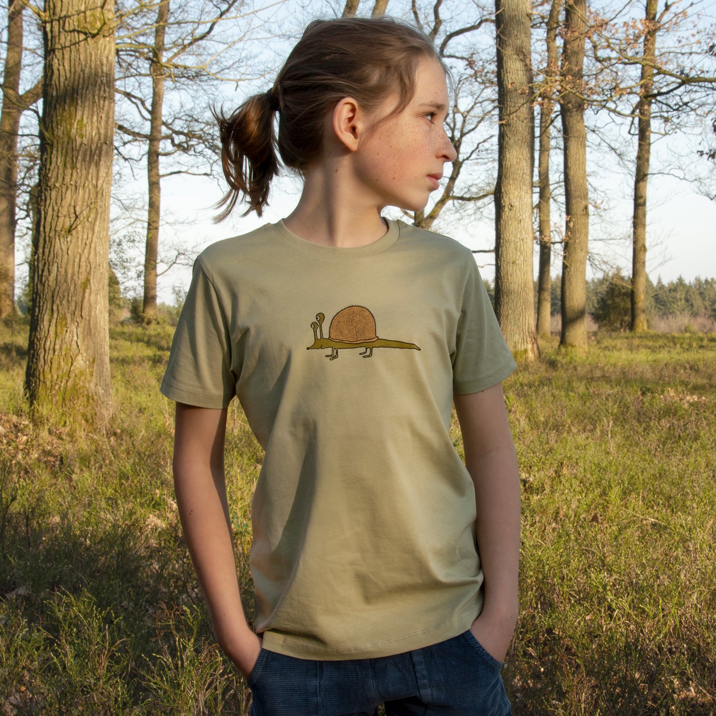 Schnigel T-Shirt in sage 98-116