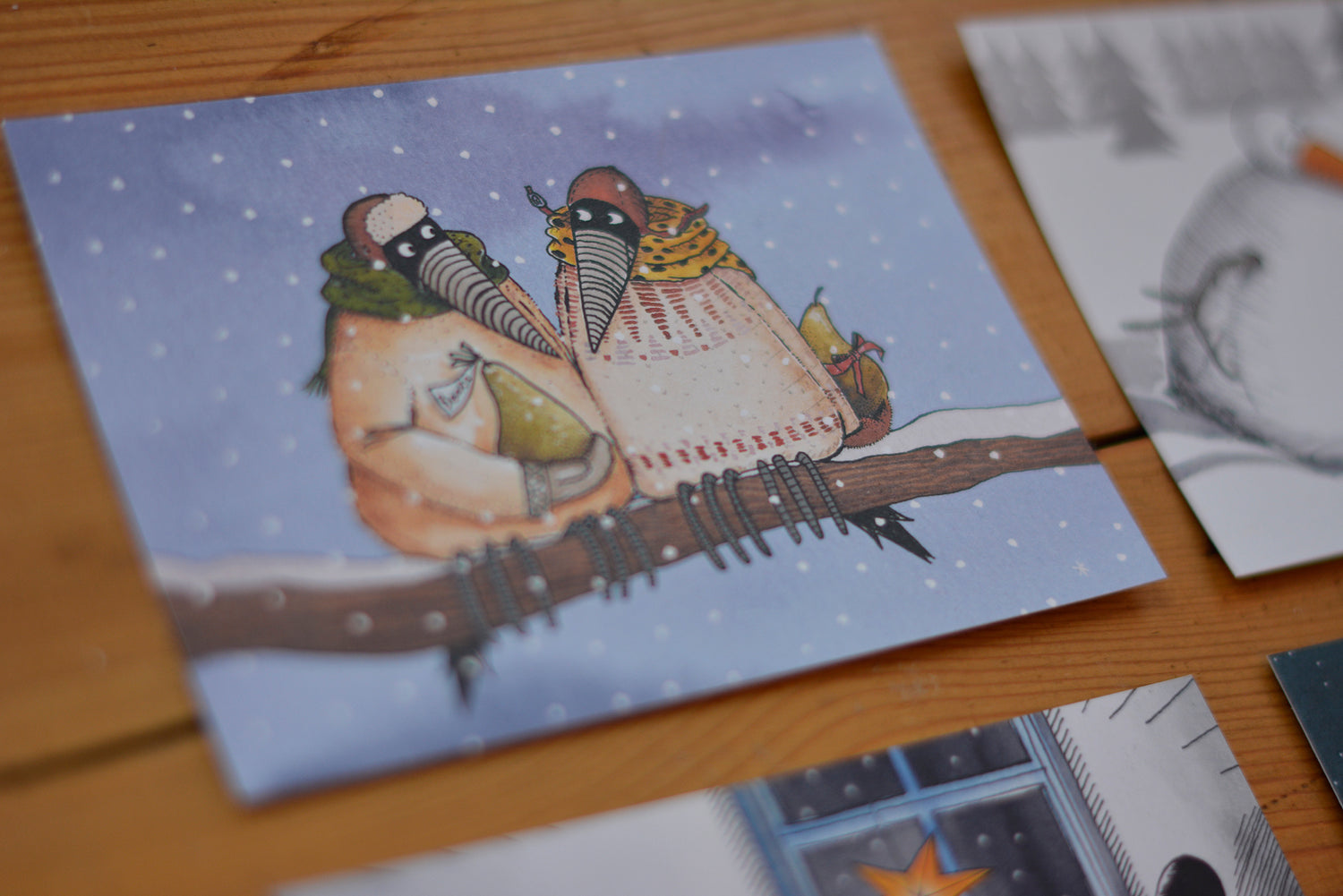 Weihnachtspostkarten für Jul A6 schwedische Weihnacht
